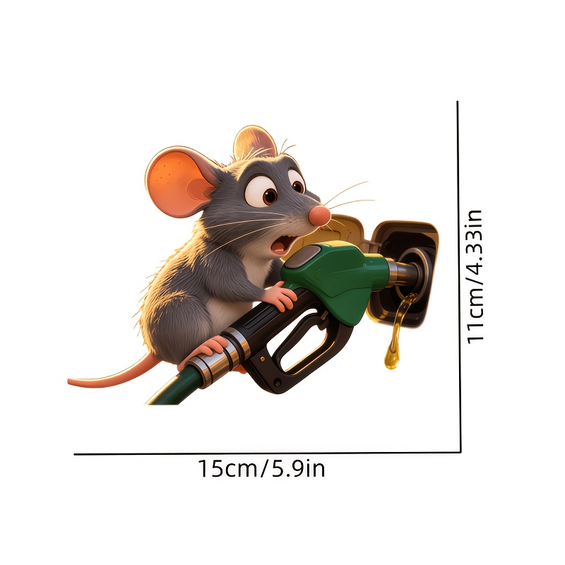 TEMU Souris pour le réservoir d'huile de , conçue pour de réservoir d'essence. C'est un autocollant de voiture souris amusant et stylé.