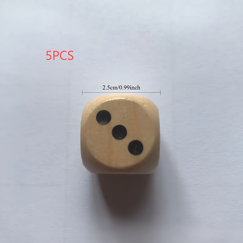Image of 25mm Rounded-corner Wooden Dice With Six-sided , Suitable For Family Gatherings, Entertainment, Friend Parties, Atmosphere, And Party Games. Features A , Easy To Clean, Made From