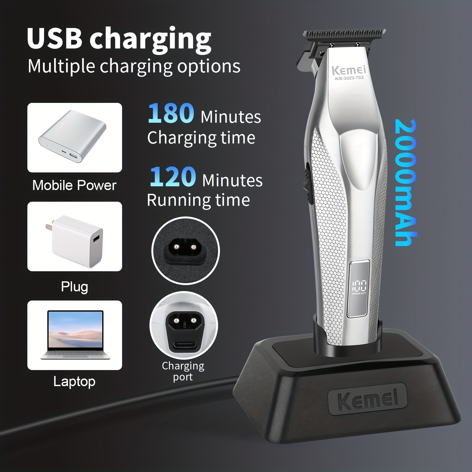 3023 702 zero ped professional hair trimmer 9000rpm - Temu United