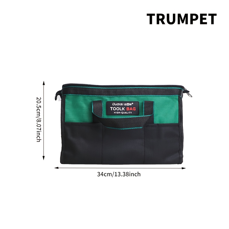 TEMU Wear-resistant Tool Bag, Canvas Heavy-duty Large-capacity Handbag, Portable Multifunctional Tool Bag Storage Wrench, Screwdriver, Pliers, Tool