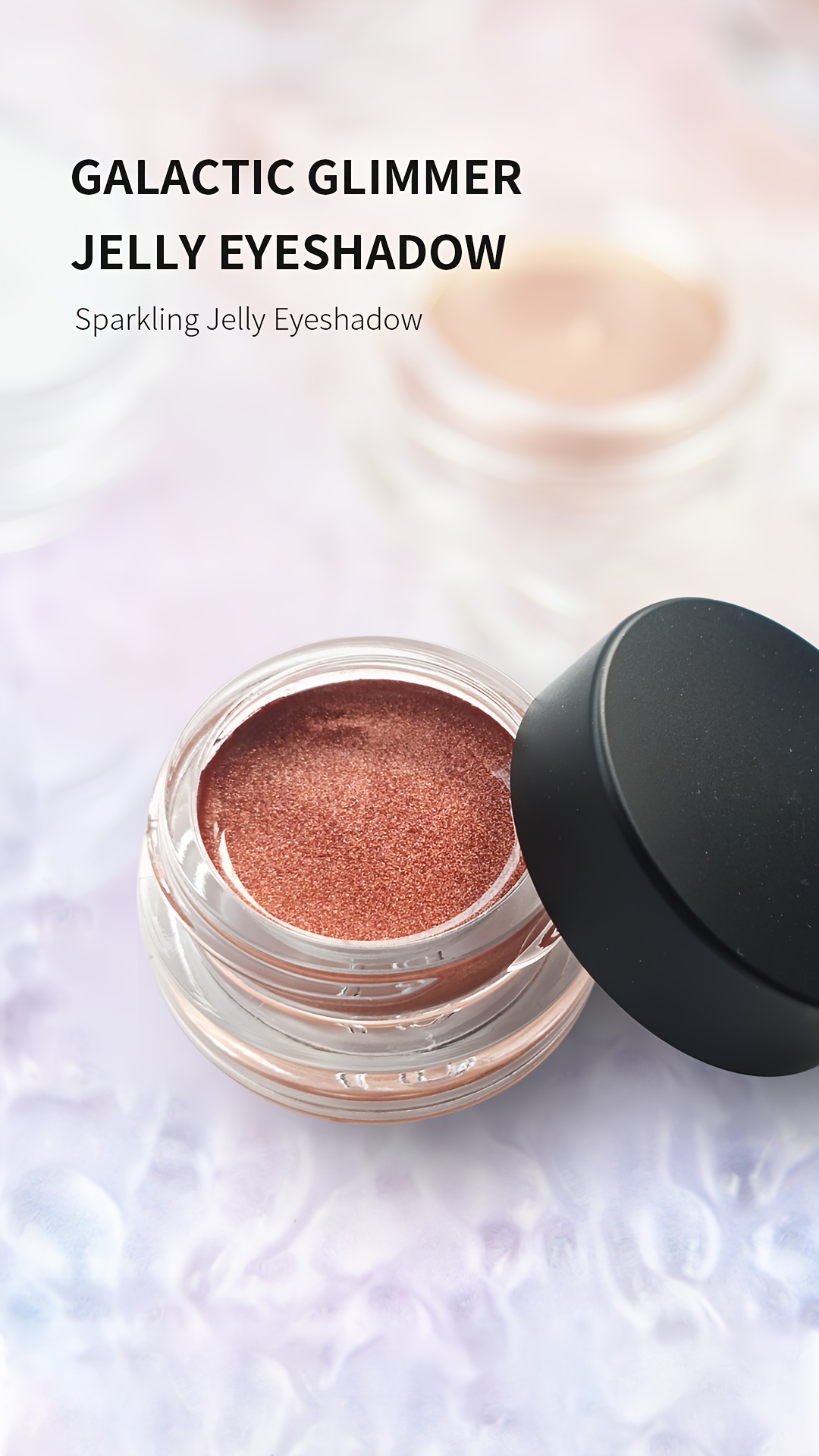 1pc Rose Bronze Galactic Glimmer Gel Eyeshadow | Enchanting Sparkling Jelly Texture, Long-lasting, Waterproof, and Easy to Apply | Bewitching Single-Color High-Shine, Non-Caking, Smooth Application, High-Shine Women'S Makeup, Perfect for Christmas