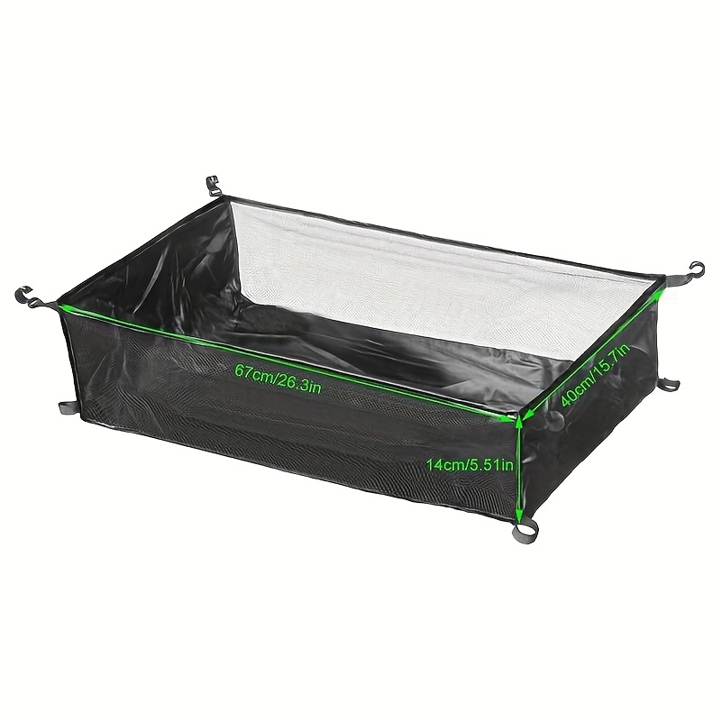 Portable Camping Table Organizer Bag - Under-table Storage Net Pouch With Adjustable Straps, Durable Plastic Frame For Outdoor Picnics, Travel, And Camping, Use, Picnic Additions