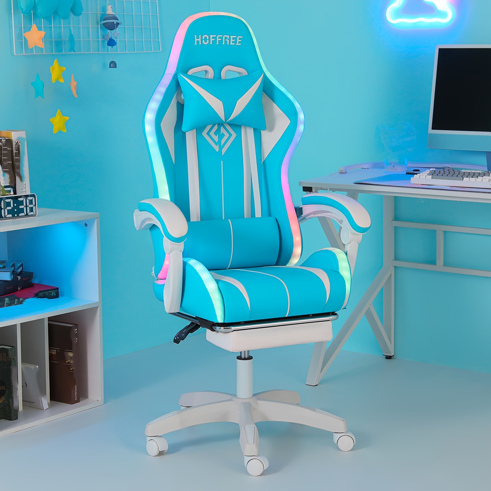 

Gaming Chair With Speakers And Massage Big And Tall Video Game Chair For 397lbs With Footerst Reclining High Back Computer Desk Chair