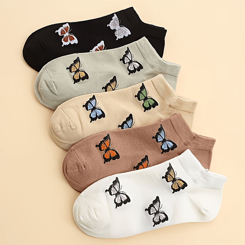 TEMU 5 Pairs Women's Socks Ladies Combination Short Socks