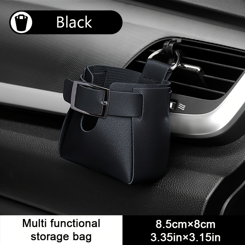 TEMU Car Air Storage Bag Car Mobile Phone Storage Box Decorative Pendant Car Storage Pocket Hanging Bag Multi-functional Interior Accessories