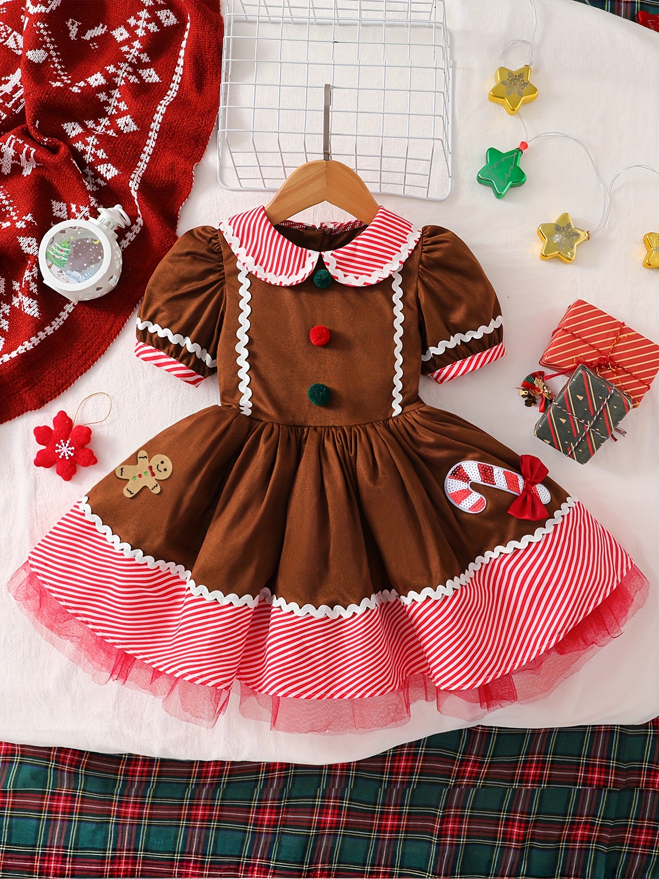 slim fit dress slacks Holiday Collection Girls Vintage Christmas Dress 6M main image 0