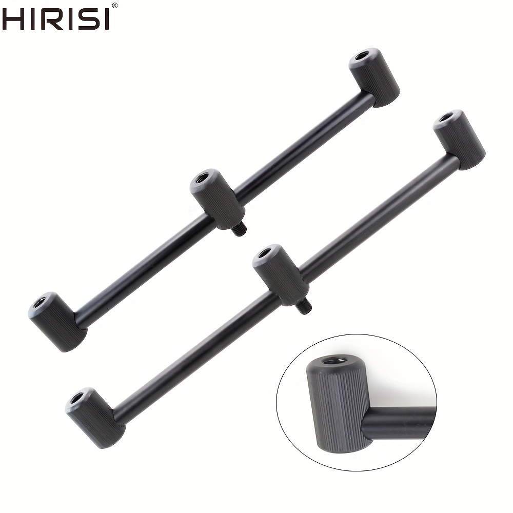 

Hirisi Aluminum Alloy Carp Fishing Rod Holder - Supports 3 Rods, Design, Black