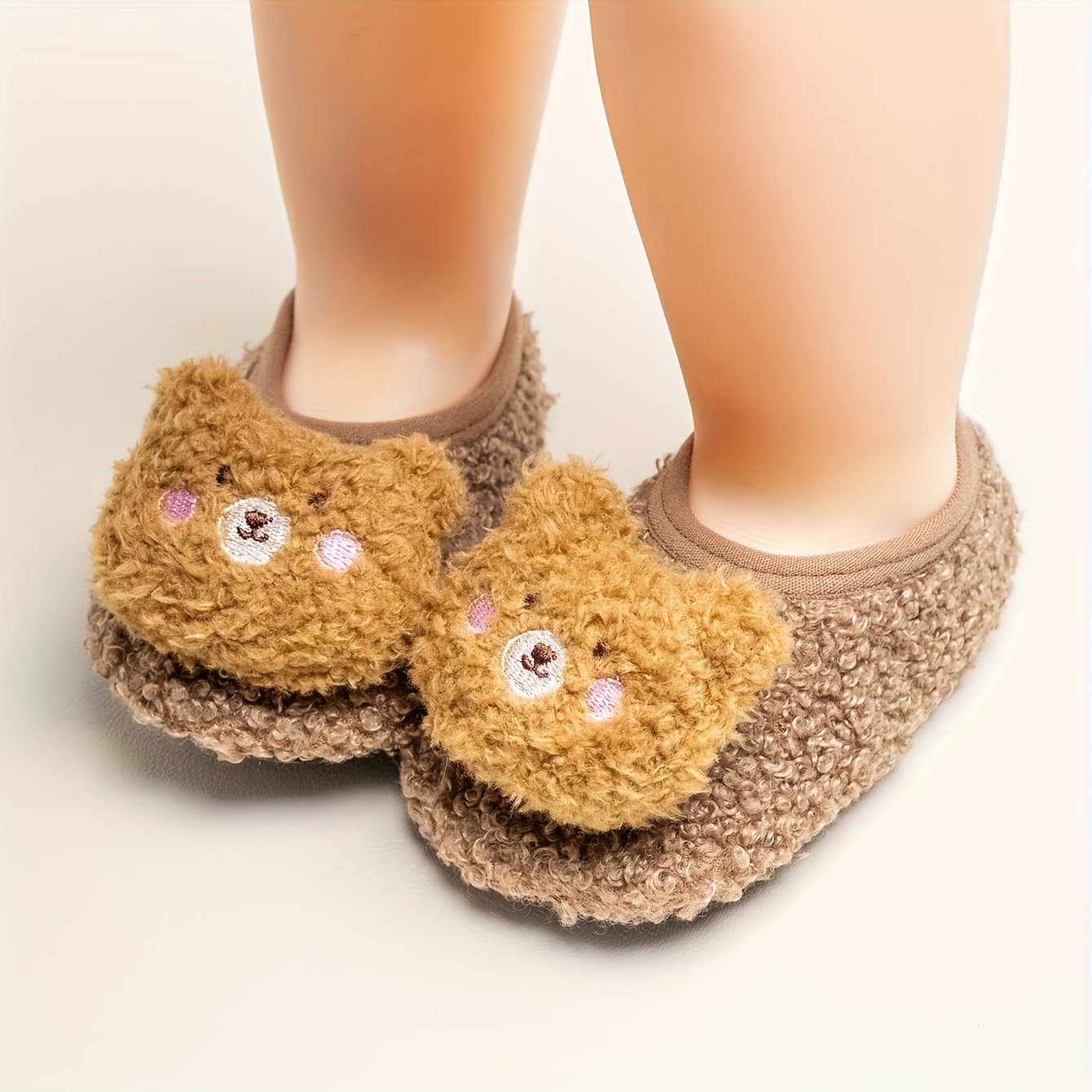 Image of 1ps, Blush Bear Soft-soled Floor Shoes And Socks Non-slip Breathable And Comfortable Indoor