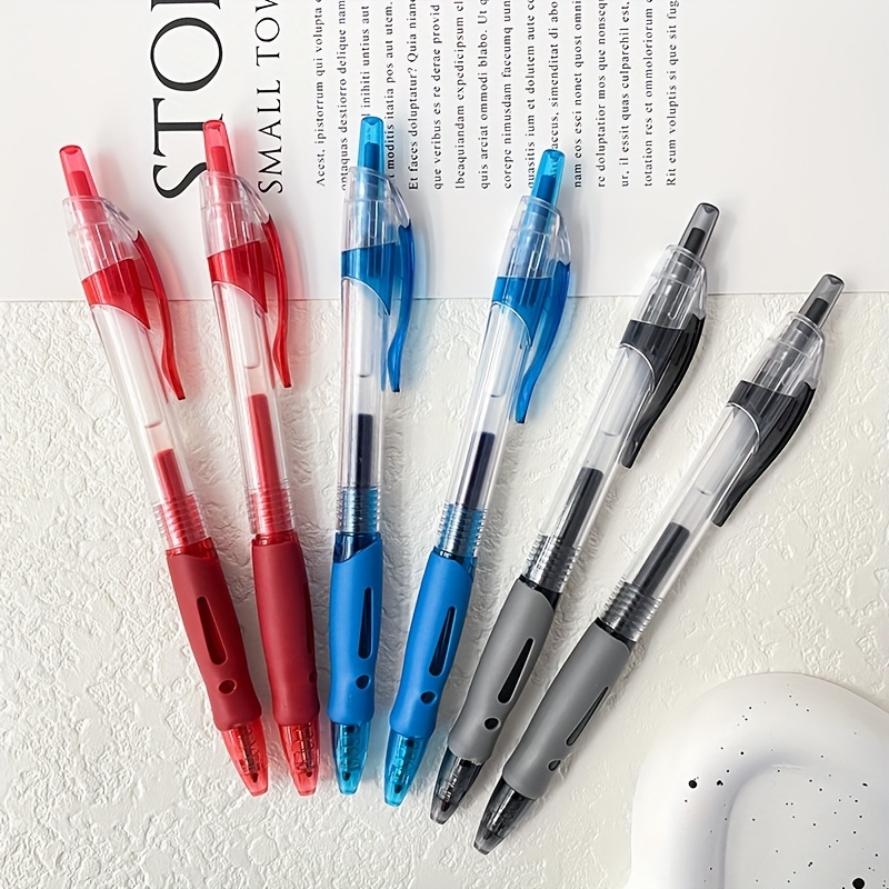 10 extendable neutral pens. Or 10 pen cores, pushable gel ink ball pen, large capacity, quick drying gel pen, 0.5mm, very suitable for schools, offices and families, homecoming season, Easter