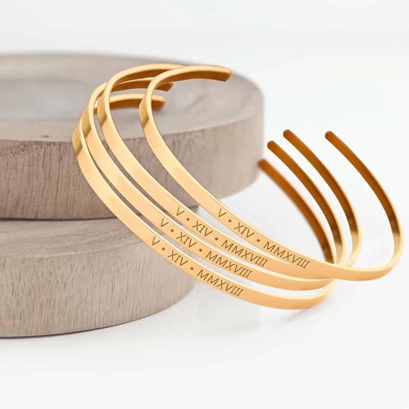TEMU Bracelets manchons empilables pour femmes - Ensemble de bracelets manchons faciles à ajuster, bijou multicouche cadeau pour elle, parfait pour ,