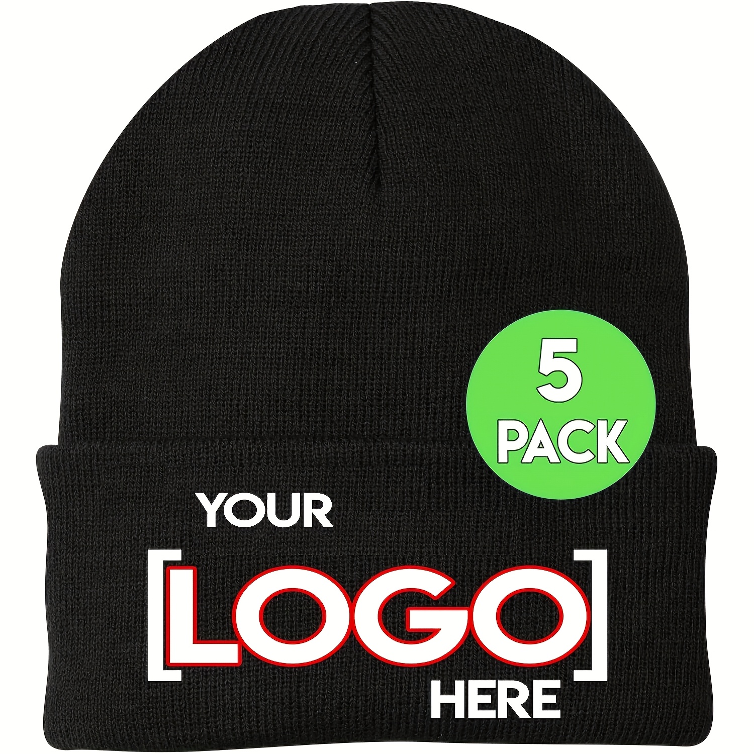 E-shop 5 Stk. personalisierte Mütze mit Logo, fügen Sie Ihr Design hinzu, LOGO – personalisierte Business-Winter-Strickmütze, perfektes Wintergeschenk