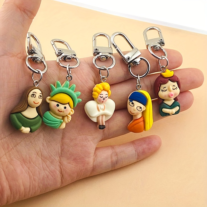 5pcs fun keychains adorable resin key Temu