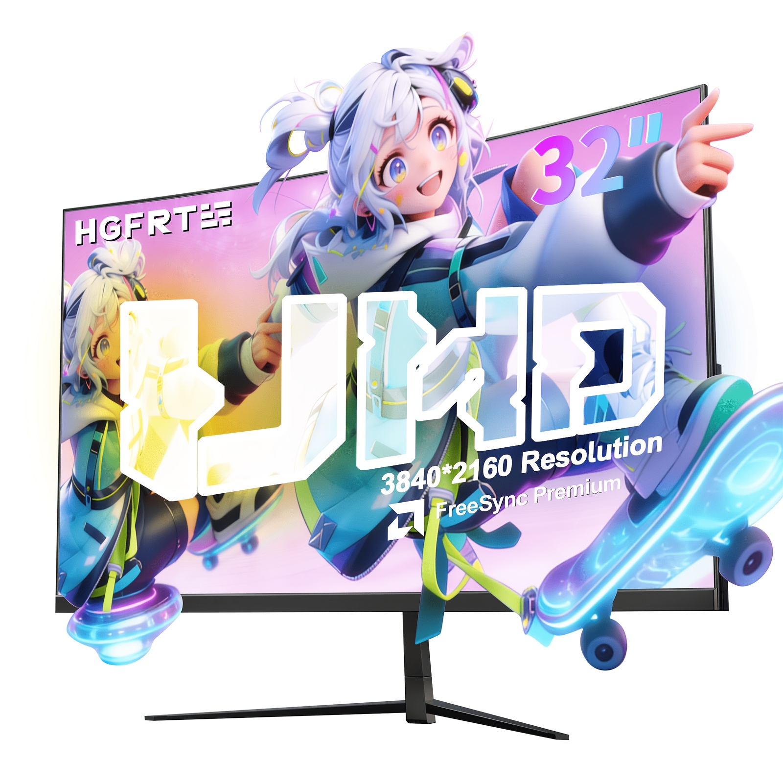   32 inch gaming monitor 4k curved computer monitors va screen for home office and   3840 2160 computer monitor support dp 73   100 srgb with hdr   premium   soccer 2026 sports event   gear monitor