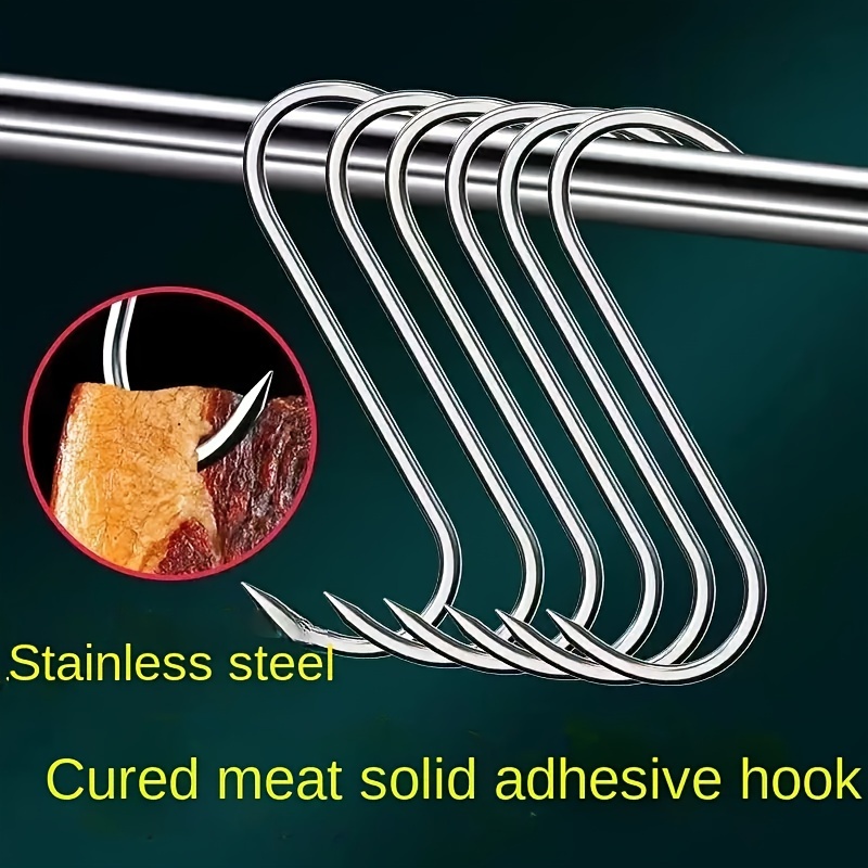 Value Pack Stainless Steel S Shape Meat Hook Tool Bbq Pork - Temu