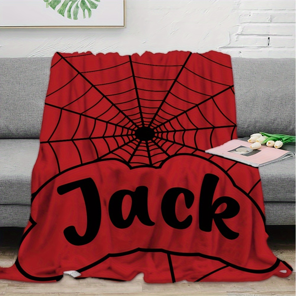 

Personalized Spider Web Fleece Blanket: Warm And Soft, Perfect For Christmas, Birthday, Or Any Special Occasion - Available In Various Sizes