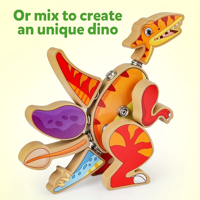 

Wooden Dinosaur , Educationadinosaur Set Toy Gift For