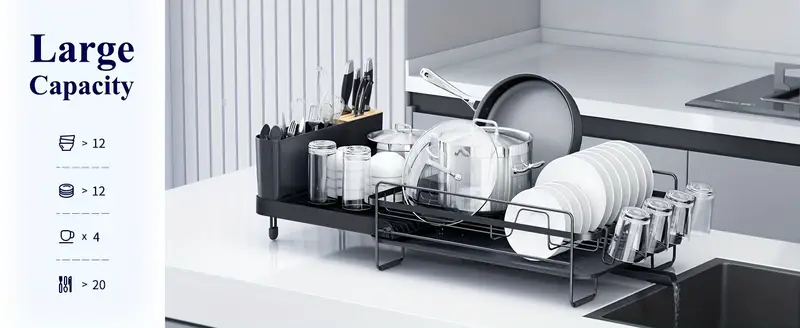 anti rust large dish drying rack multifunctional dish rack and set extendable dish drying rack versatile drying dish baskets bins containers Product details 1