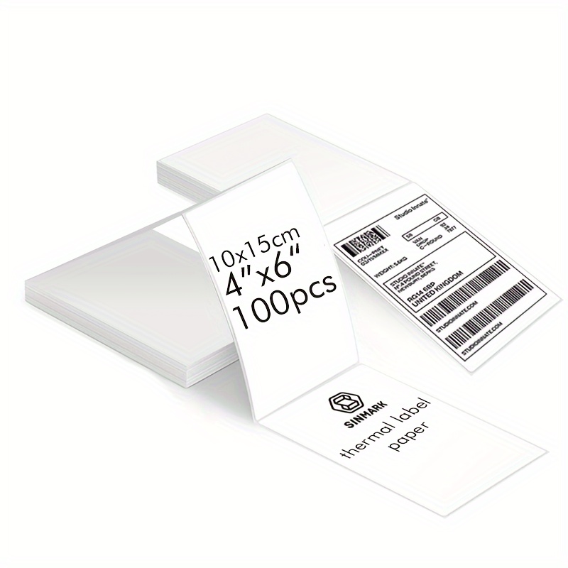 TEMU Sinmark Sheets Of 4''x6'' Thermal Label , Shipping Labels, For Thermal Label Printers, Labels 100x150mm, Labels Per