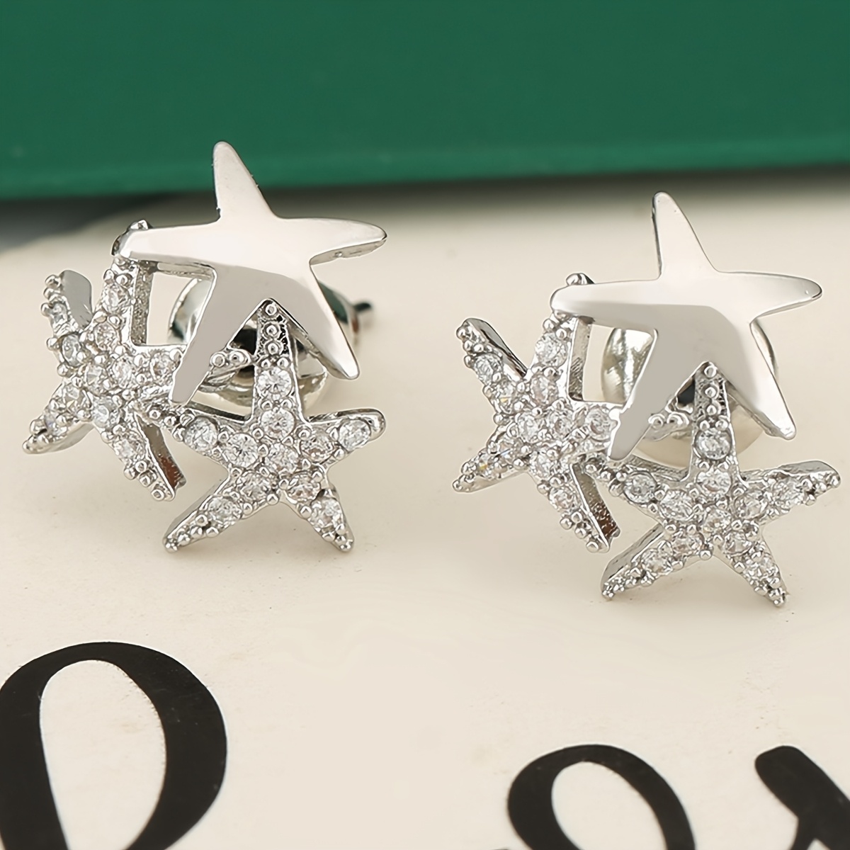 Image of Dainty Five-point Star Zirconia Stud Earrings For Women – Elegant Everyday Wear, Perfect For Layering, Adorable Gift For Birthday, Valentine's Day & Keepsakes