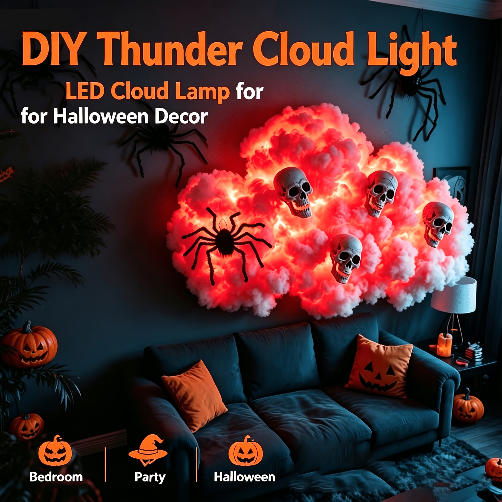RGB Cloud Lamp, Dynamic Smart Light with USB Power