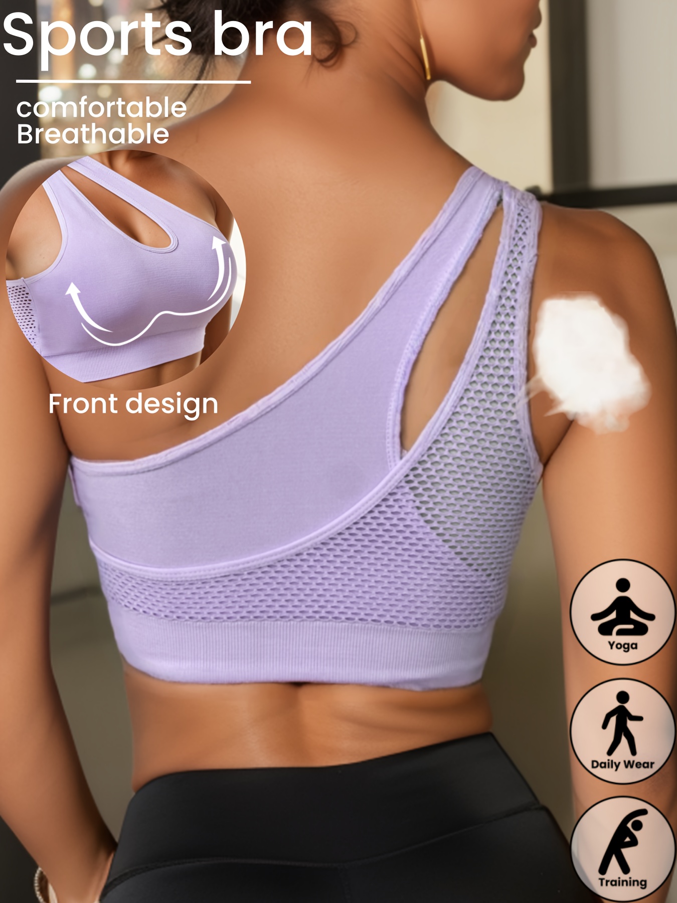 Reggiseno Sportivo Comfort Da Donna Senza Cuciture, Traspirante - Foto 11