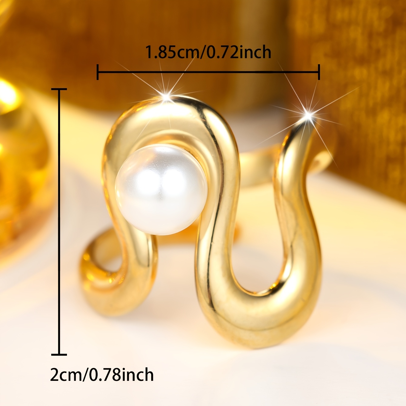 Men's Minimalist Shiny Wavy Ring, Fashionable Gift