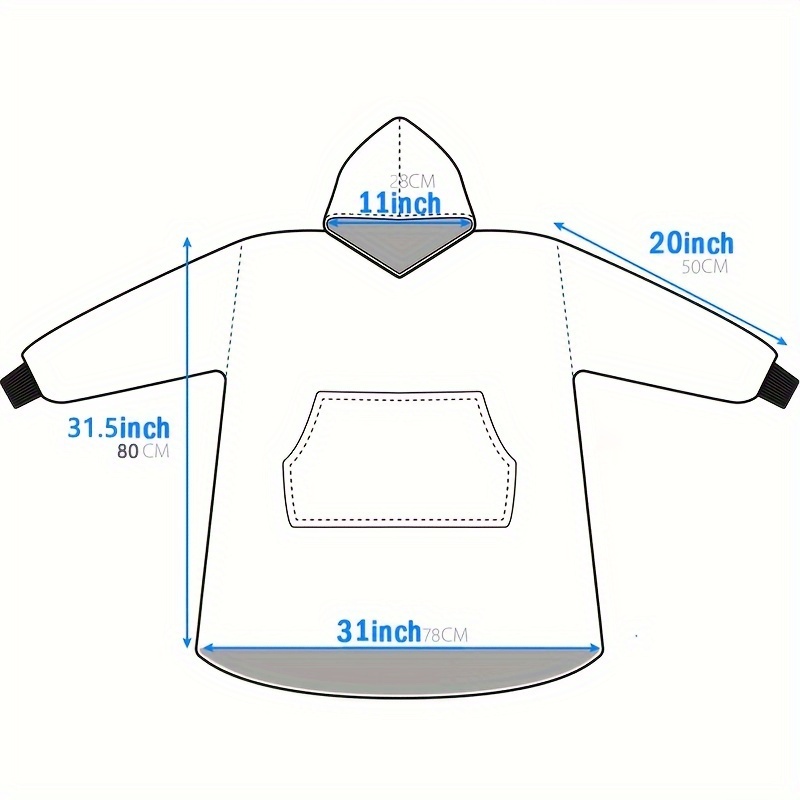 1 Pieza Manta Gran Tamaño Capucha Manta Capucha Forro Polar - Temu Chile
