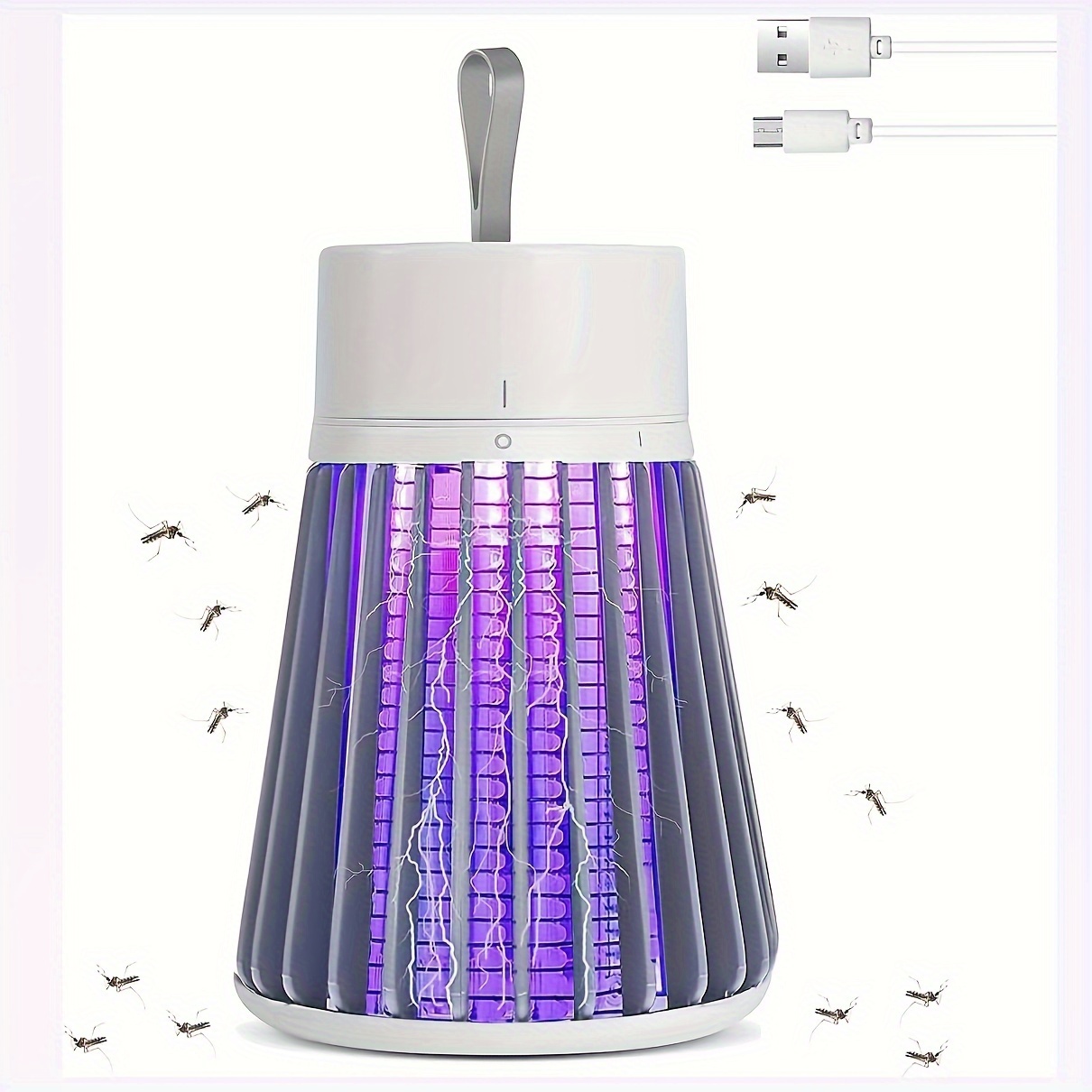

Rechargeable Portable Mosquito Trap - Efficient Uv Attraction, Security Grid, Indoor Outdoor Bug Zapper, Electric Fly Killer With Usb Charging - Insect Control For Home And Garden