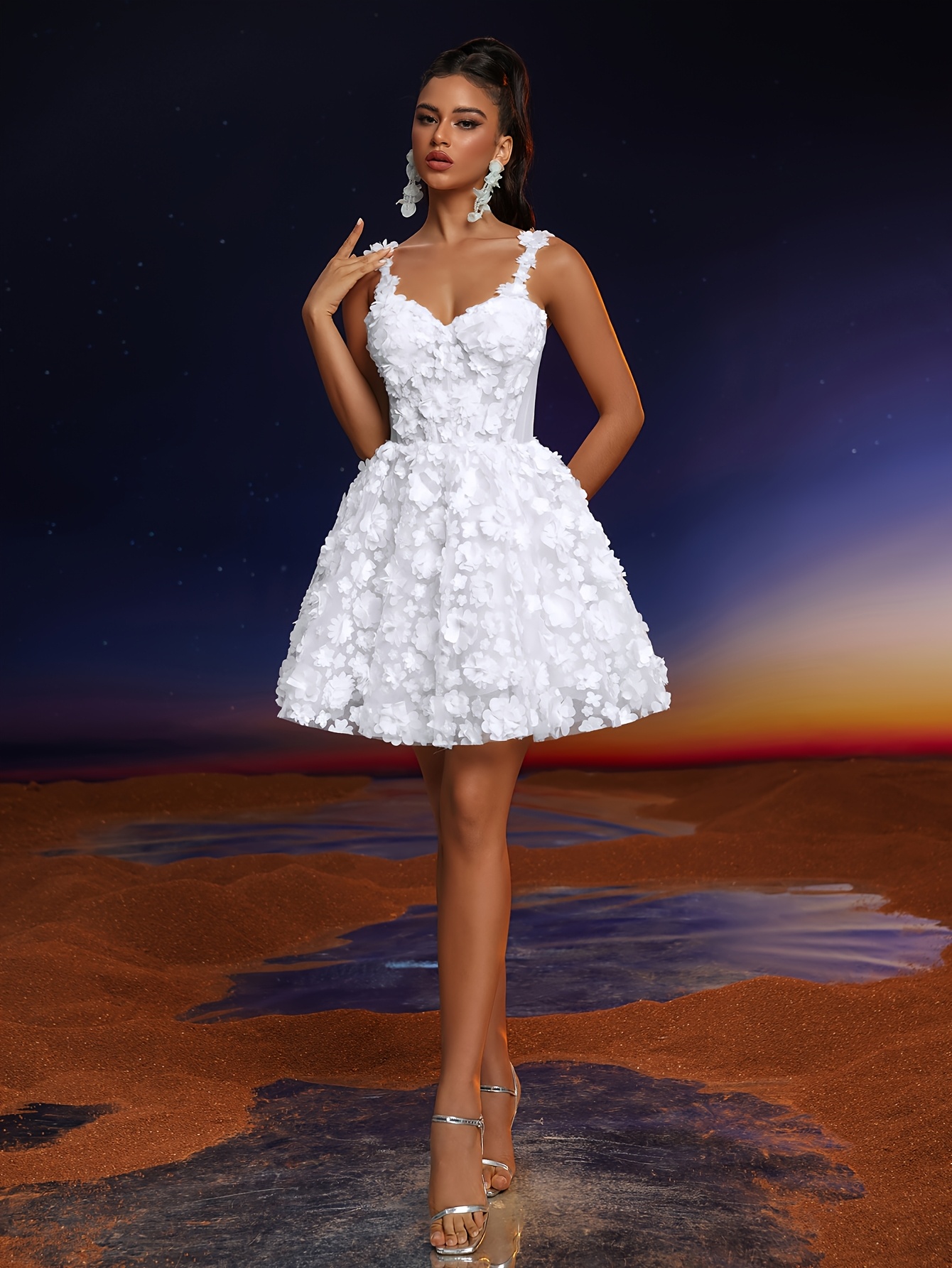 black dress midi self-portrait - Crepe Bow Collar san diego style Primary color:DarkOrchid Model Height Long Sleeve Drape Panel