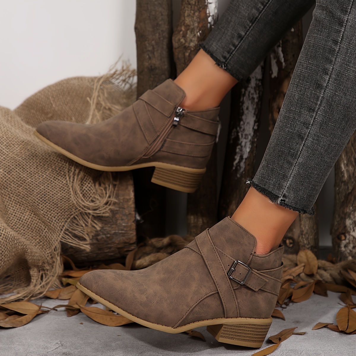 damen stiefeletten stilvolle braune chelsea stiefel Temu Germany