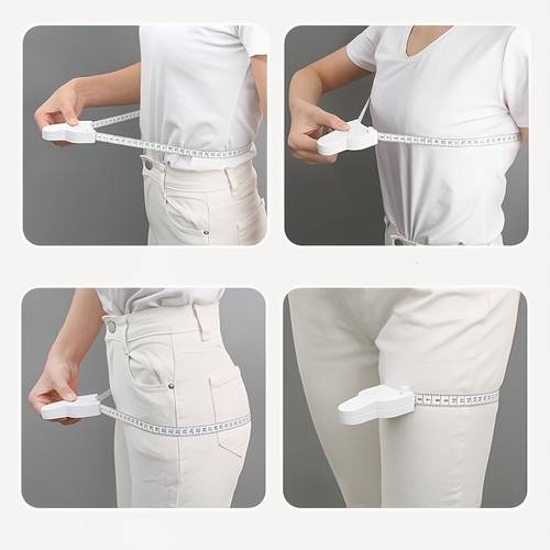 1pc automatic retractable body tape measure with locking mechanism positive fitness measuring tape suitable for waist hips thighs abdomen for gym use everyday tracking