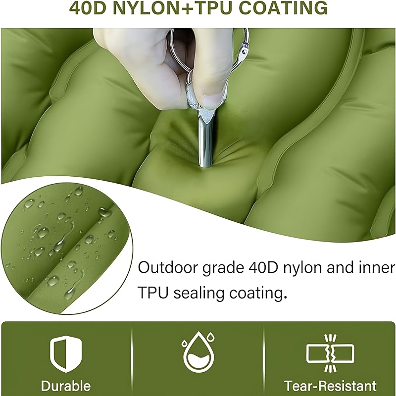 [Thick Sleeping Pad] Extra Thick Single Sleeping Pad - Self Inflation Single-Person Sleeping Pad with Pillow Built-in Foot Pump | Inflatable Sleeping Pad for Backpacking, Hiking, Travel, Tent Use, Portable Camping Pad, Best for Christmas, Perfect for Thanksgiving