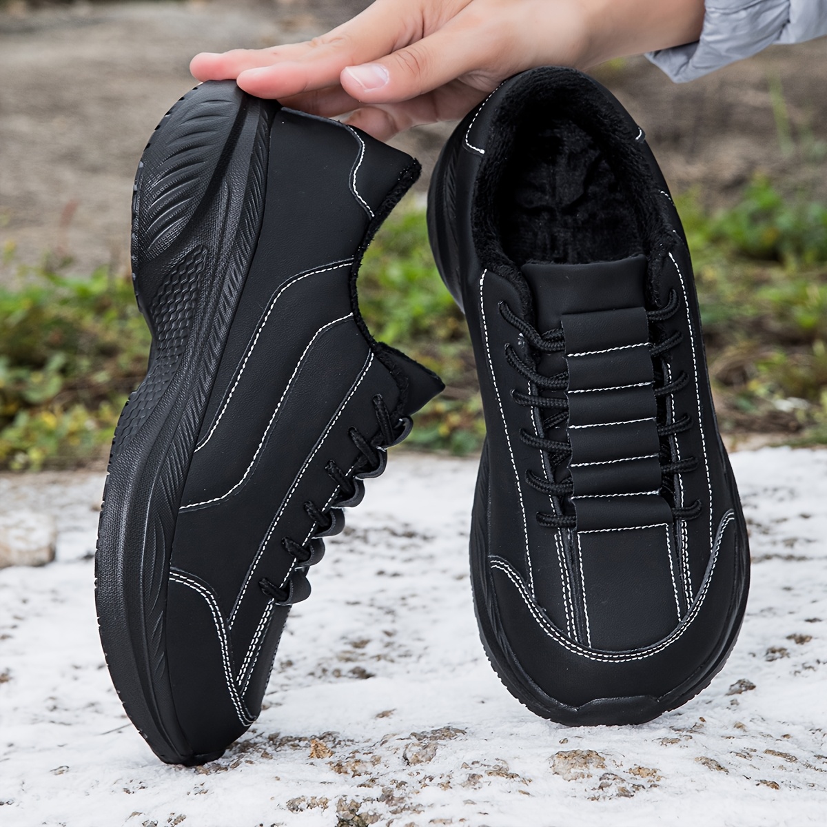 Men's Thickened Wide Toe Casual Shoes for Winter