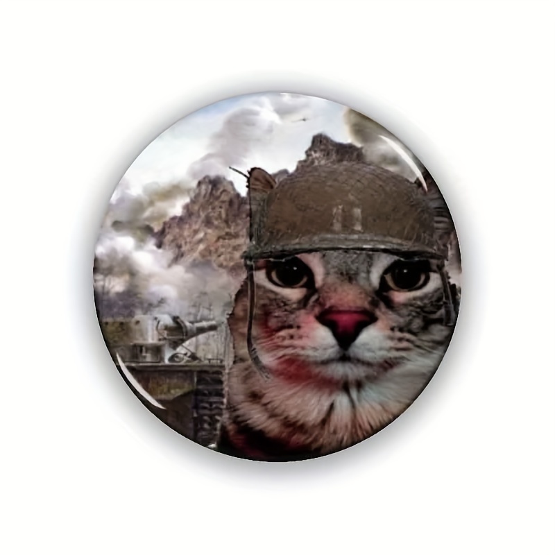 

1pc 44mm 1.7inch Cat Pin Brooch Diy Button Decorative Craft Badge Badge Badge Pendant Bag Pendant Clothing Decoration