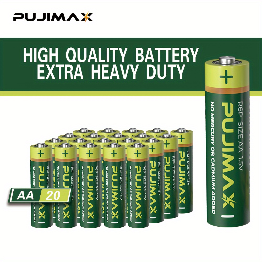 

20/40/60 Aa 1.5v Zinc Batteries, Disposable Non-rechargeable Long- For Clocks, Calculators, Controllers