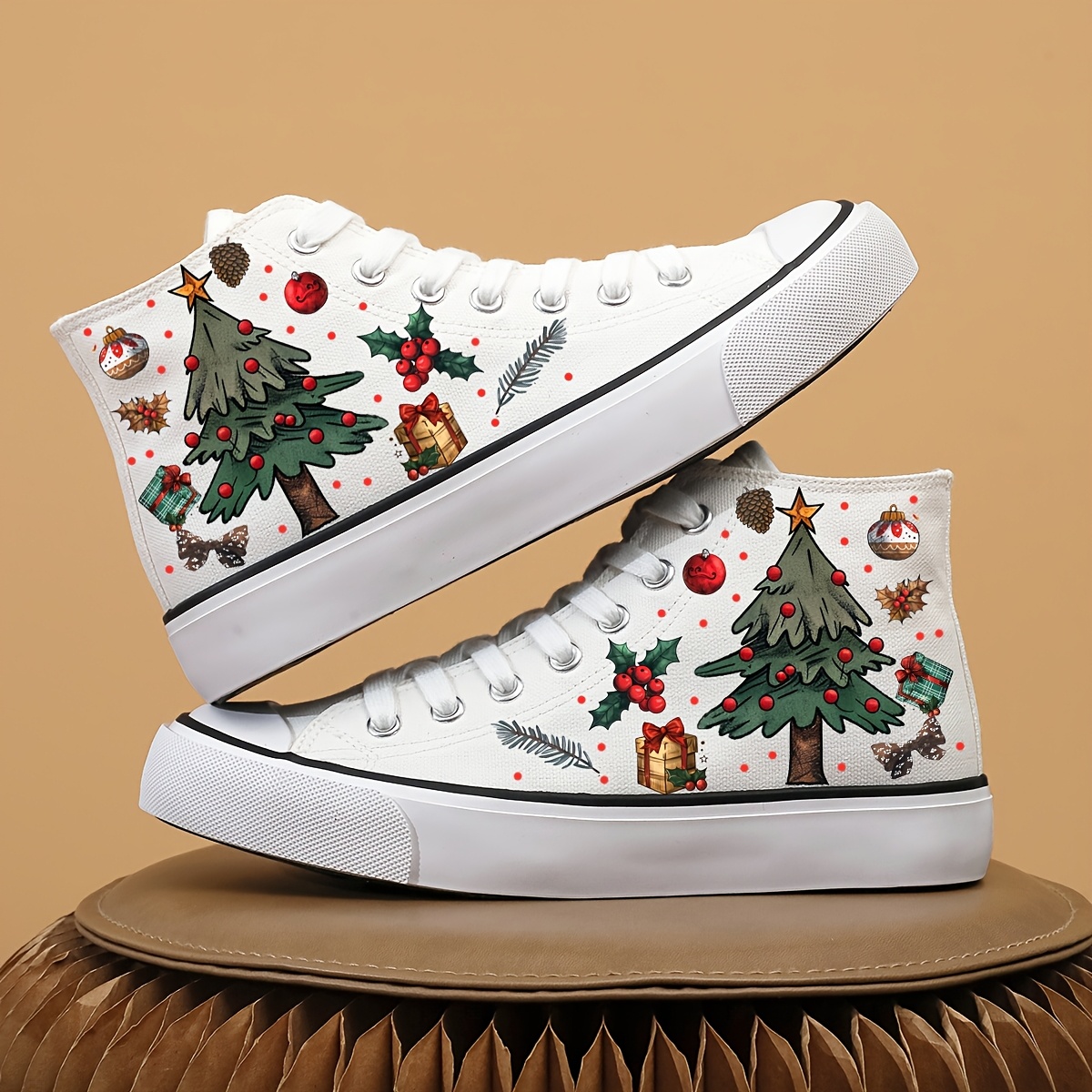 zapatillas estampado navidad mujer diseño festivo Temu Colombia