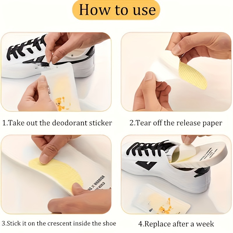 Shoe Stickers - Insoles Stickers for Sneakers and Casual Shoes - Sweat-Absorbent & Fragrant, Odor-Controlling, and Breathable Solution for Foot Hygiene, Suitable for All Shoes