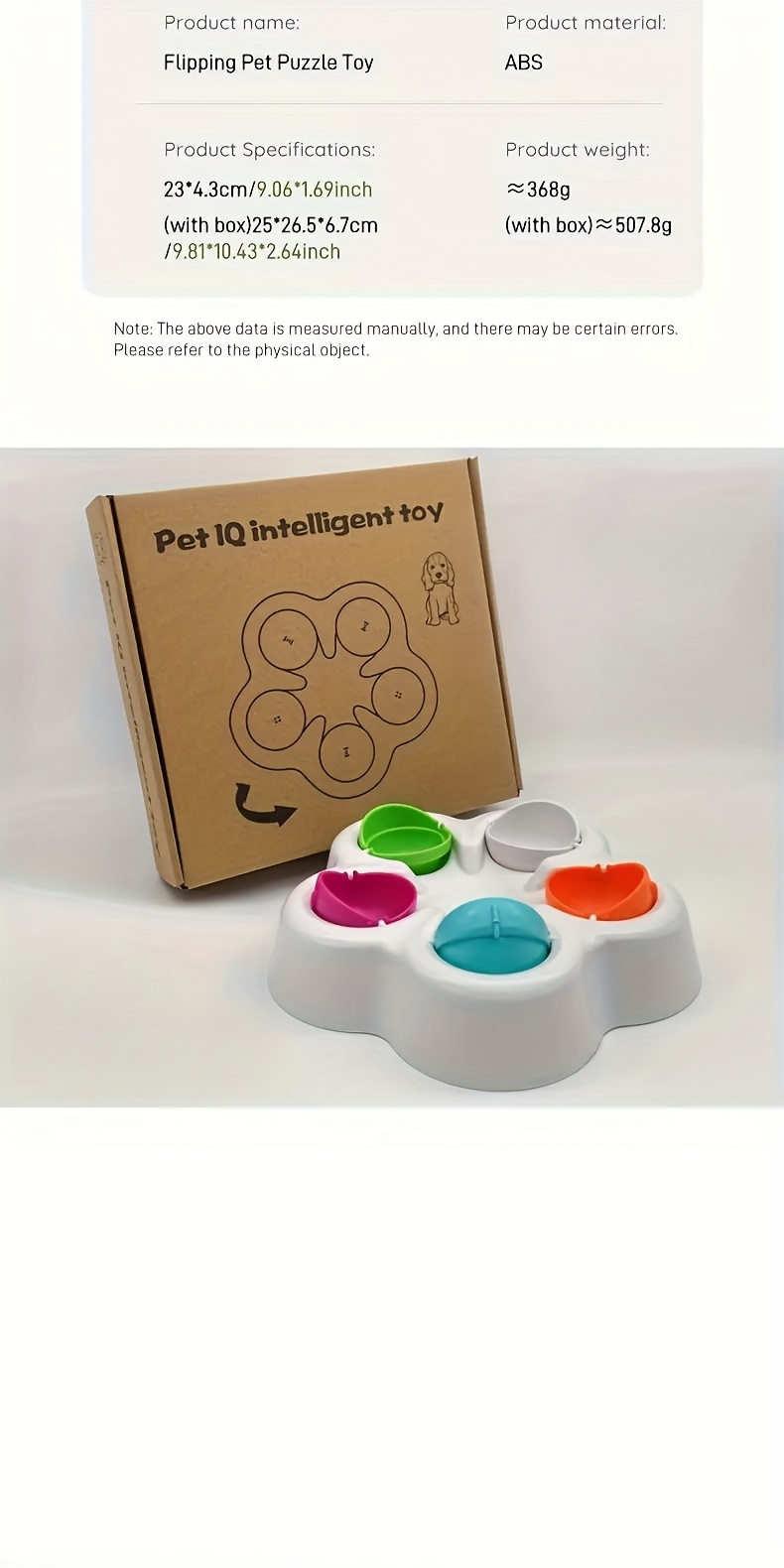 Pet Dog Intelligence Training Toy and Cat 2-in-1 Slow Feeder Interactive Toy, Self-Entertainment Boredom Relief Gift for Teddy and Golden Retriever Puppies