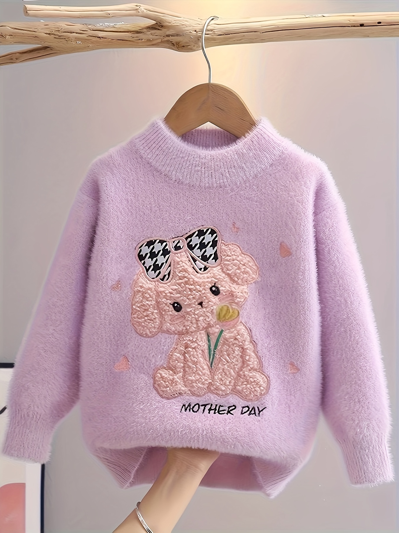 girls bohemian sweater coat ear collar Temu United Kingdom