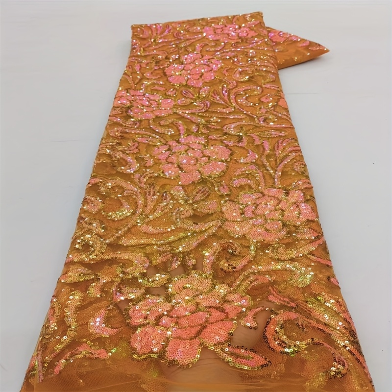 rose red african 3d sequin mesh lace fabric 5 - Temu Norway