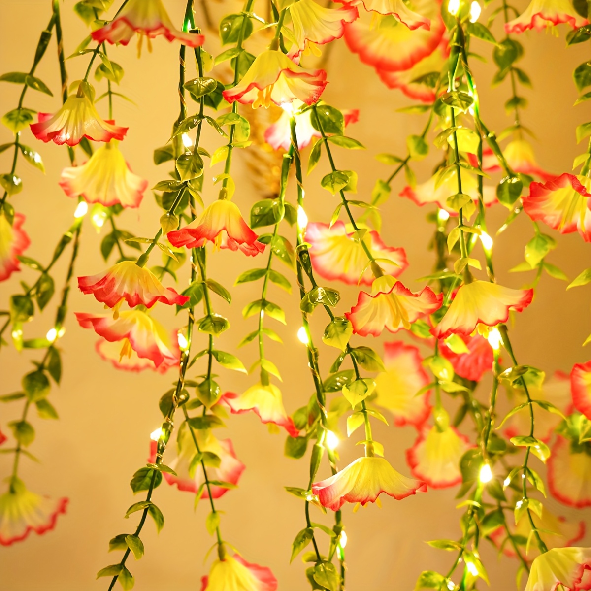 1pc of led hanging lily light a   decor lamp suitable for festivals front doors   weddings birthdays and party     cafe decoration details 10