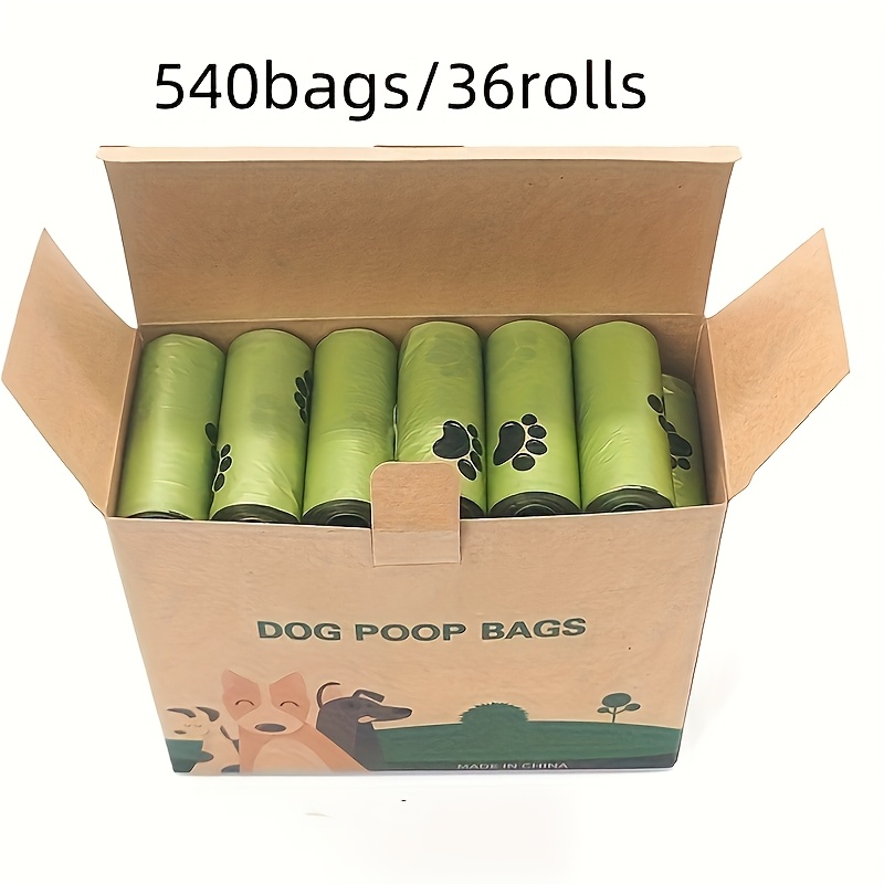 

36 Poop Bags, Leak-proof & Tear-off, Plastic Pet Waste Bags For Outdoor Use