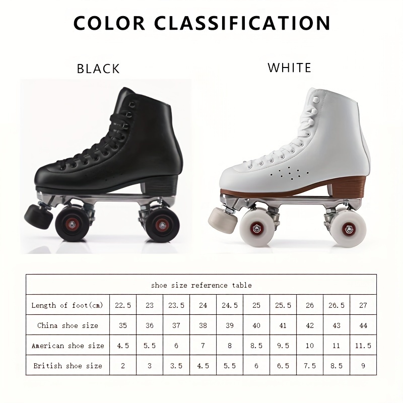 *'s Trendy Double Row Roller * Skates With Brake Lace Up, Solid Comfy For * Roller Skating * *'s Trendy Double Row Roller * Skates With Brake Lace Up, Solid Comfy For * Roller Skating *