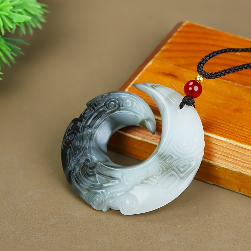 Natural Stone Reincarnation Pendant, Unisex Charm for Good Fortune