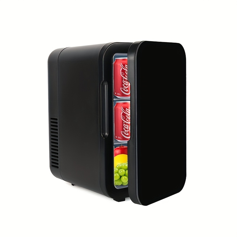 6l mini fridge with glass door portable semiconductor refrigerator with cooling and heating function single door 1 10l capacity european standard plug 220 240v operation contains electronic components home and travel use 0