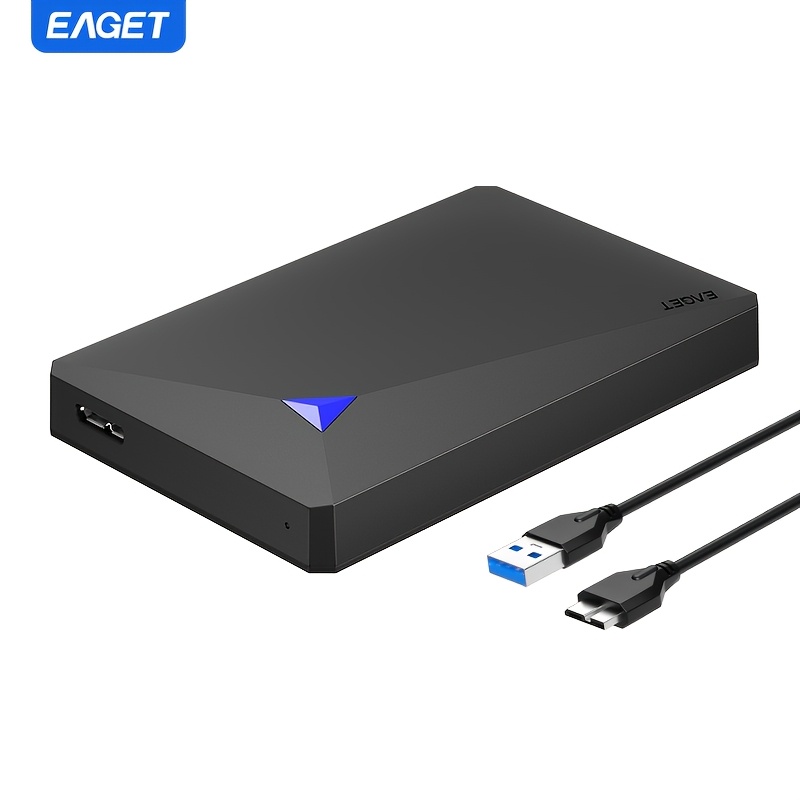 TEMU Eaget Portable External Hard Drive Disk, Large Capacity 250gb/320gb/500gb, Usb 3.0 Plug And Play, External Mechanical Hard Drive Disk, File