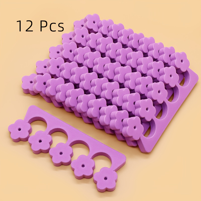 TEMU 12pcs Fine Soft Sponge Finger & Toe Separators Suitable For Nail Art Practice, Gel Polish Manicure Pedicure Dividers, Gel Holder For Nail