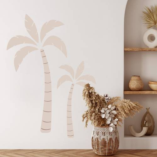 13pcs palm tree wall stickers pvc self tropical wall decals minimalist for living room bedroom wardrobe and stick irregular
