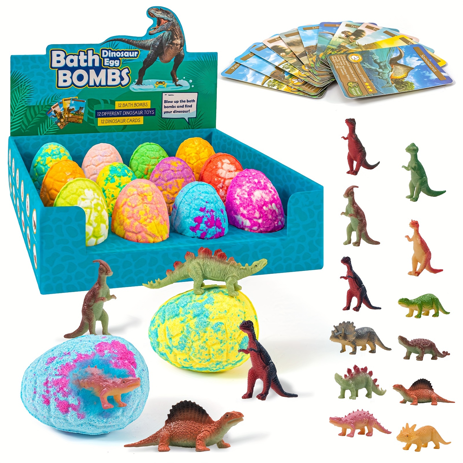 TEMU Bath Ball Special , Bath , Dinosaur Shap2222e B2ubble B2ath Salt Ball Bath, Easter Bascket Stuffer