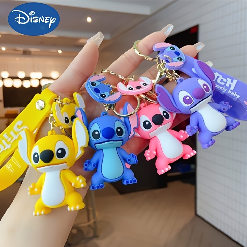 

1pc Disney Stitch Series Keychain Cute Cartoon Doll Key Chain Ring Bag Backpack Charm Car Key Pendant Friends Boys Daily Use Gift